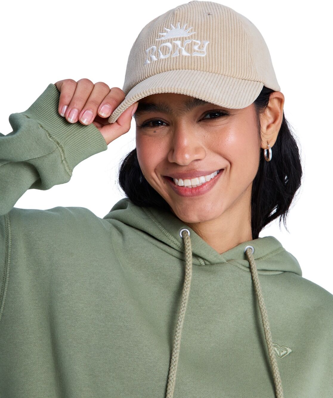 Baseball Cap ROXY "Brave Lineup", Damen, beige (pebble), Kunstfaser, Caps Baseball Cap