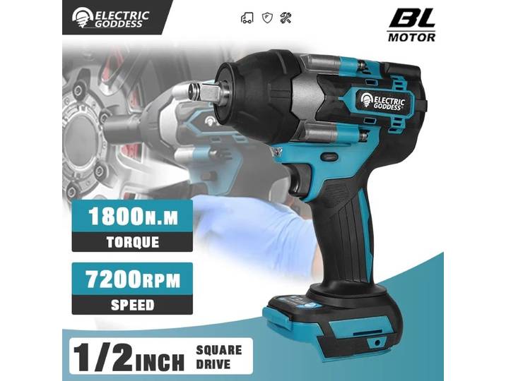 Clé à chocs électrique sans brosse de déesse électrique clé électrique sans fil 1/2 pouces pour outil de tournevis à broche de batterie Makita 18V