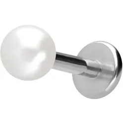 Titan Labret mit Innengewinde SYNTHETISCHE PERLE