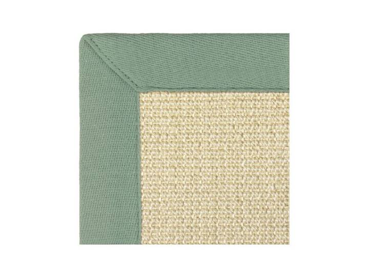 Tapis Sisal grosses boucles - Cuba blanchi - Ganse lin vert sauge - 200 x 200 cm
