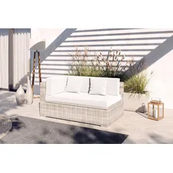 OUTFLEXX Gartensofa, 2-Sitzer, desert-beige, Polyrattan, 2 Personen, mit abnehmbarem Bezug, mit Kissenboxfunktion