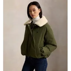 Polo Ralph Lauren für Damen. 211A97141002 Grüne Daunenjacke (XL), Lässig, Polyester