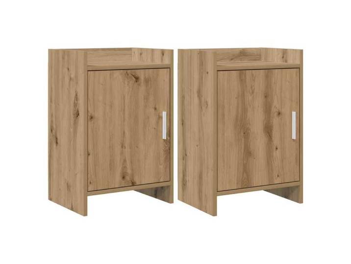 Elégance - Chic Petite Console de Lit - Tables de chevet - Lot de 2 - Chêne artisanal - 40x30x60cm_0315023