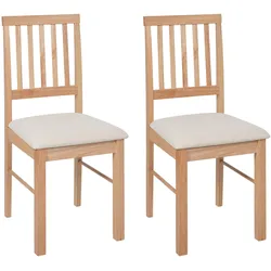 ESSZIMMERSTUHL 2er-Set Heller Holzfarbton Orono
