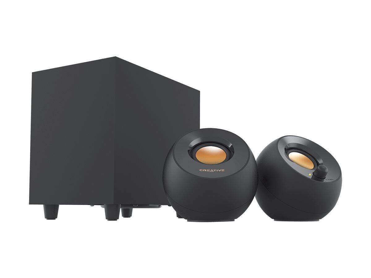 Creative Labs Creative Pebble Plus - Lautsprechersystem - für PC - 2.1-Kanal - 8 Watt (Gesamt) Schwarz 51MF0480AA000