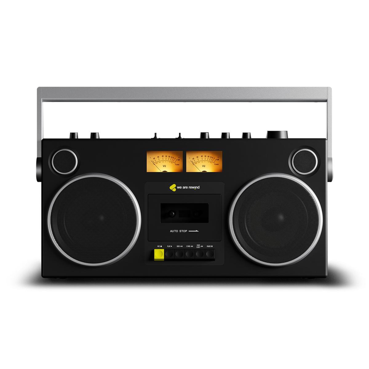 WeAreRewind Curtis Tragbarer Kassettenspieler mit Bluetooth schwarz GB-001