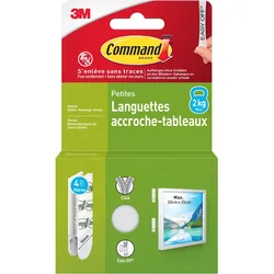 3M Command Bilder-Montage-Strips 17202WHI-4-FGN, weiß, klein, 4 Paare (8 Streifen)