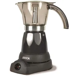 Jocca elektrische Espresso Kaffeemaschine in schwarz für bis zu 6 Tassen mit 360° drehbarem Kopf