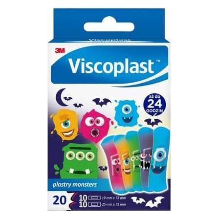 Viscoplast Cool Adhesive Bandages Monsters Design 20 Pieces (20x) (60899457)