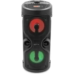 Squeak Głośnik Karaoke Harmony Bluetooth 5.0 Radio Fm Microsd Aux USB Sq1004 (8 h), Bluetooth Lautsprecher, Schwarz