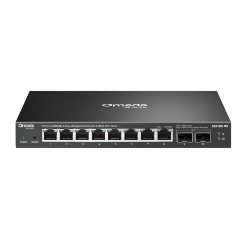 TP-Link Omada ES210X-M2 8-poorts 2.5G Beheerde Switch met 2x 10G SFP+ en VLAN