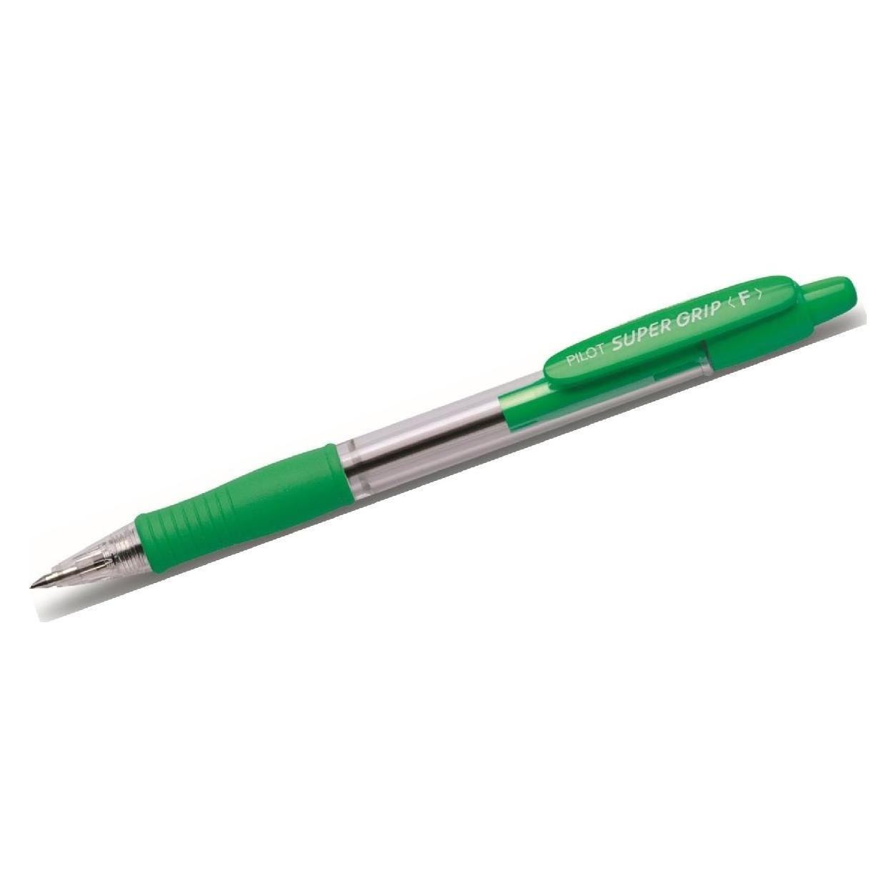 Pilot Kugelschreiber Super Grip 0,3mm F grün nicht dokumentenecht Farbe des Schaftes: transparent (1x) (2028004)