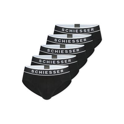 Rioslip SCHIESSER "95/5 Multipacks", Herren, Gr. 5, Single Jersey, schwarz (000, schwarz), Single Jersey, Obermaterial: 95% Baumwolle, 5% Elasthan, Unterhosen, bequeme Beinausschnitte, weich, ohne Eingriff, Baumwollmischung