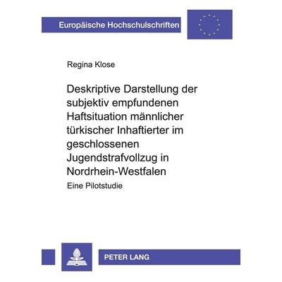 Deskriptive Darstellung der subjektiv empfundenen Haftsituation männlicher türkischer Inhaftierter im geschlossenen Jugendstrafvollzug in