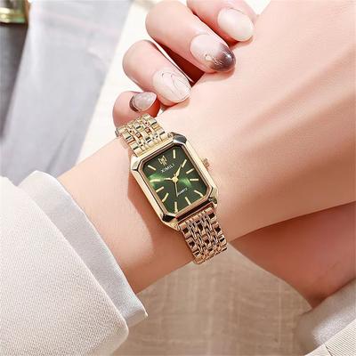 Inspired Finds Women's Minimalist Square Quartz Watch Fashion Sports Silicone Strap Timepiece green