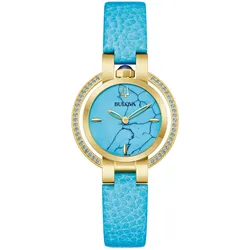 Bulova 97R104 Damenuhr Quarz Rubayiat Sommer Türkis