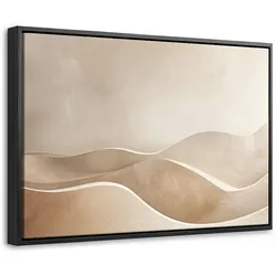 LEINWAND Bilder mit Rahmen - Beige - Natur - Abstrakt - Modern - 30x20