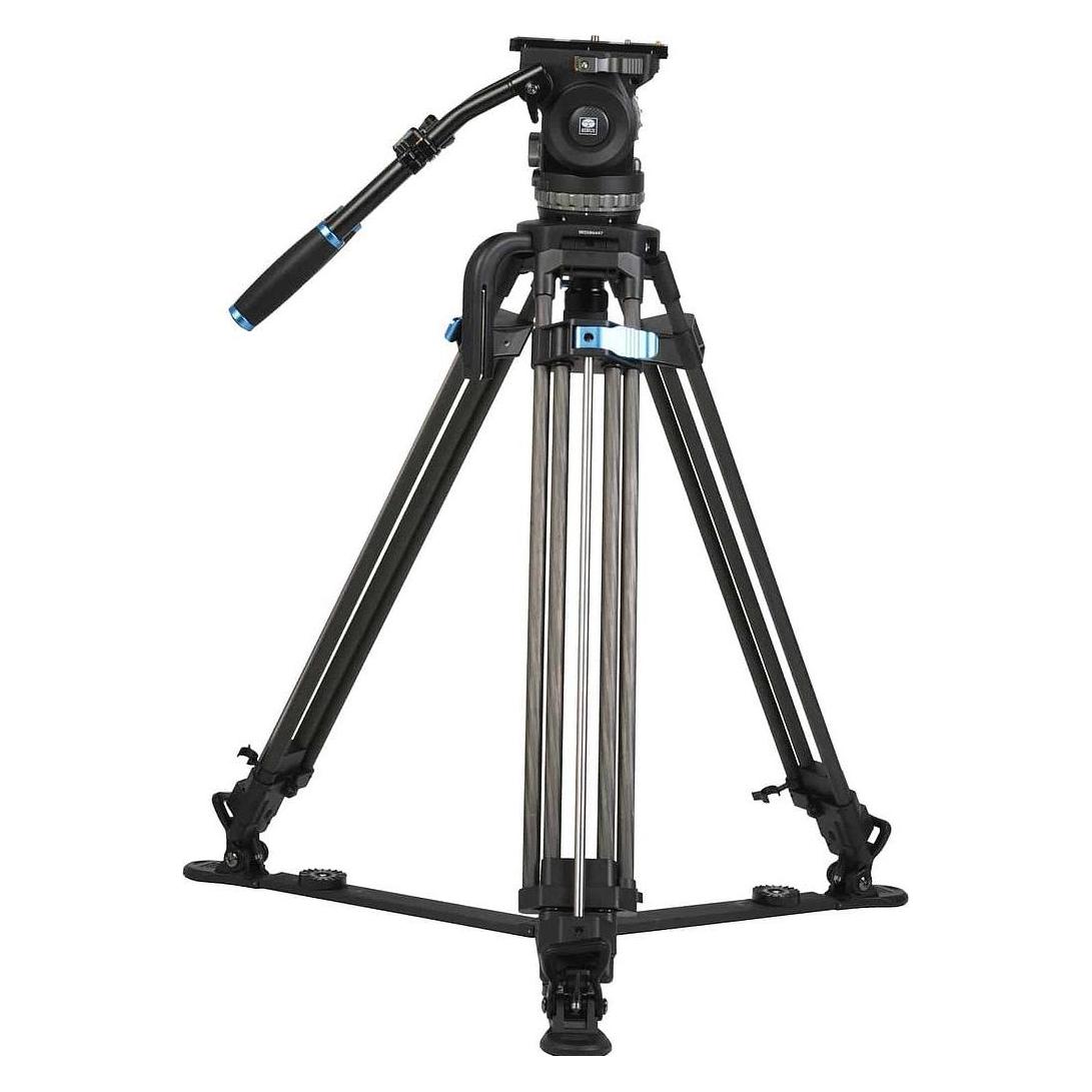Sirui SQ100 Rapid System Stativset mit einstufiger Höhenverstellung und professionellem VHS-18-Fluidkopf (Carbon) (11-01-01-000571)