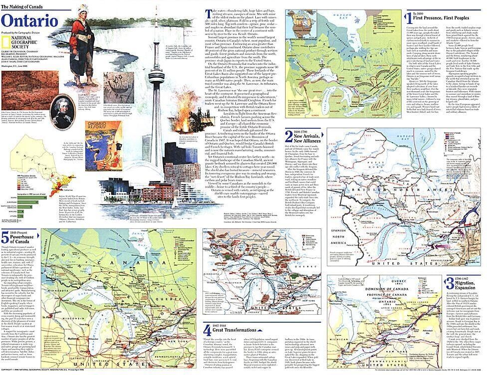 National Geographic Historic POD 1996 Making of Canada, thème de l'Ontario
