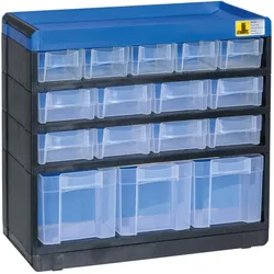 eurokraft pro, Werkstattschrank, Kleinteilemagazin VARIOPLUS PRO, HxBxT 285x300x135, 16 Schubladen, 16 Trennstege (30 cm, 28.50 cm)