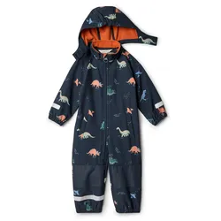 Tchibo - Kinder-Softshell-Einteiler - Baby - Gr. 98/104 - dunkelblau/print