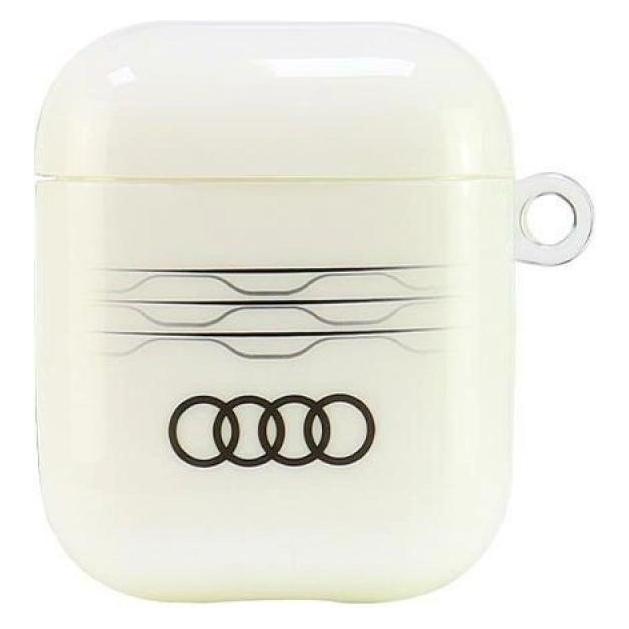 Audi IML Geometric Pattern AirPods cover biały/white AU-IMLAP-A6/D3-WE (Kopfhörer Hülle) (AUDI000170-0)
