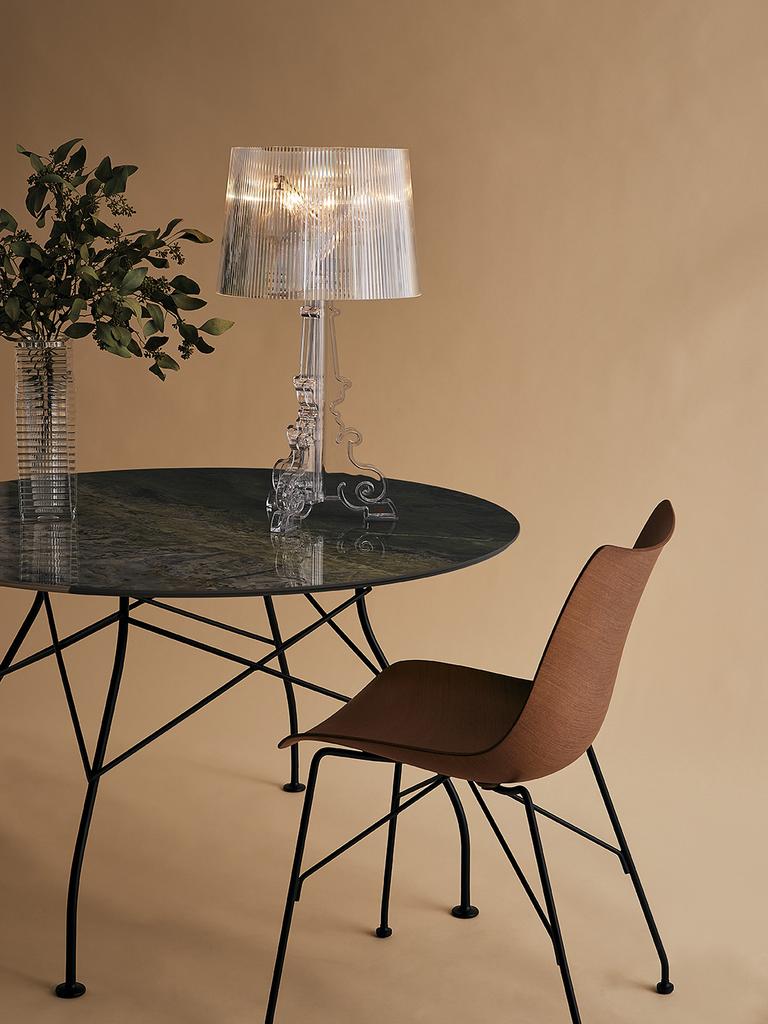 Kartell Glossy Marble Tisch rund (chrom / Marmoroptik schwarz) chrom / Marmoroptik schwarz
