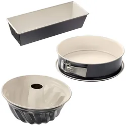 Dr. Oetker 3er Set Backformen Kuchenformen Springform Kastenform Gugelhupfform