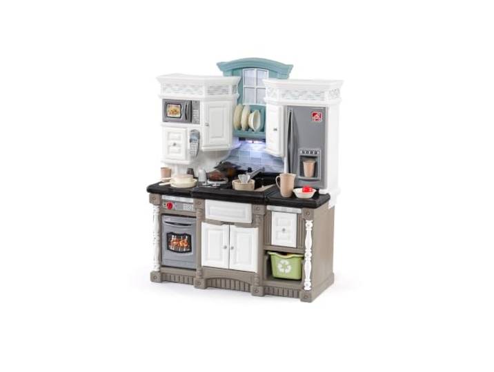Step2 Lifestyle Dream Kitchen Spielküche Spielzeugküche für Kinder mit 37 teiligem Zubehör Set inkl. u.a. Geschirr & Töpfe Kinderküche aus Kunststoff/Plastik