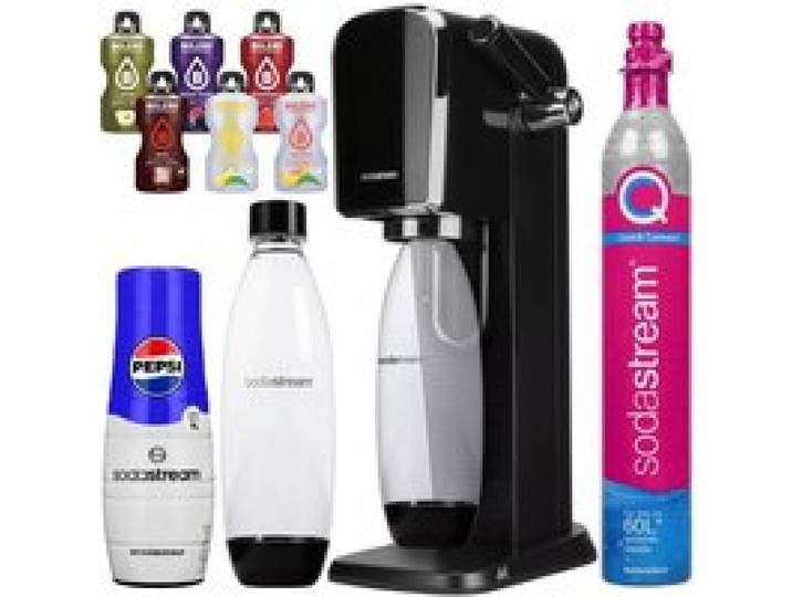 Saturateur eau gazeuse - SodaStream - Art Noir - Bouteille 1L - Sirop Pepsi - 6 sachets Bolero