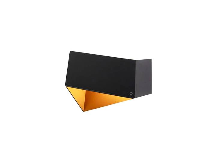 Applique murale design noire avec or - Fold