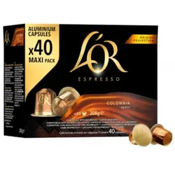 100 COLOMBIA L'OR Espresso-Kaffeekapseln – Nespresso-kompatible Aluminiumkapseln