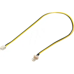 GOOBAY 93628 - Lüfter Stromkabel, 3 Pin auf 2 Pin