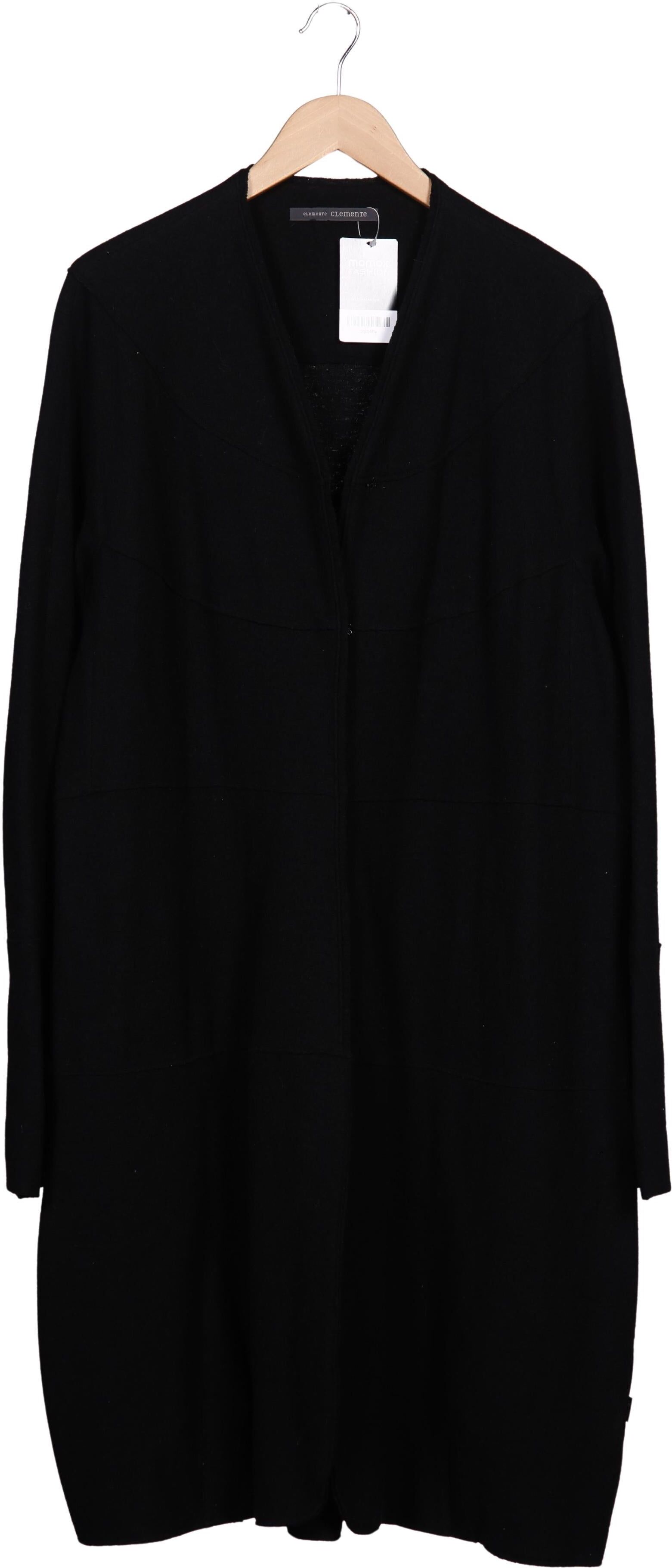 Elemente Clemente Damen Mantel, Schwarz, Gr. XXL (UK 18), Schurwolle - Second Hand