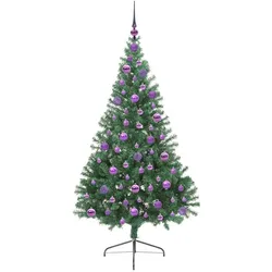 vidaXL, Weihnachtsbaum, Robin (mit 120 lilafarbenen Bällen) (180 cm)