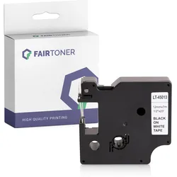 Kompatibel für Dymo Labelmanager PnP (45013 / S0720530) Schriftband 12mm/7m Schwarz auf Weiss