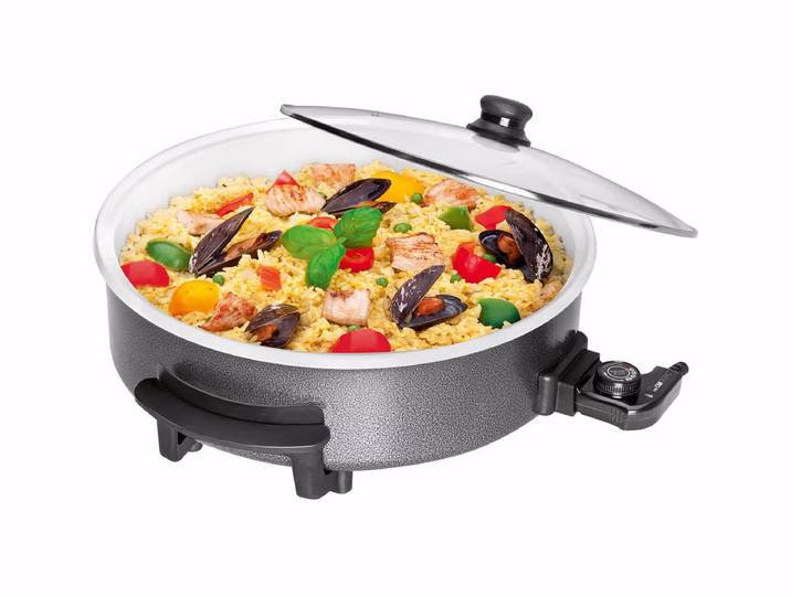 Clatronic PP 3570 Partypfanne – Tischgrill – grau