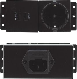 Kramer Germany Kramer TS-2UC/DE Dual-Sockel-Modul, schwarz
