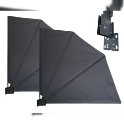 QUICK STAR 2er Set Fächer 115x115cm Grau