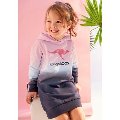 Sweatkleid KANGAROOS "für kleine Mädchen", Mädchen, Gr. 92/98, N-Gr, bunt (rosa, weiß, blau), Sweatware, Obermaterial: 100% Baumwolle, bedruckt, mehrfarbig, Basic ca. Mitte Oberschenkel, Bündchen, Kleider Sweatkleid, bis Mitte des Oberschenkels,...