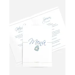 Menuekarten Taufe selbst gestalten mit Spruch und Fotos im Onlinedesigner bei Meine-Kartenmanufaktur.de