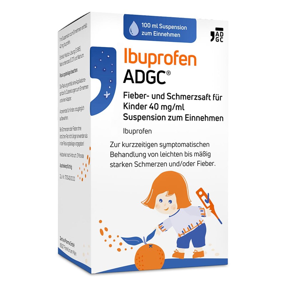 Zentiva Pharma GmbH Ibuprofen ADGC Fieber und Schmerzsaft für Kinder 40mg/ml 19149874