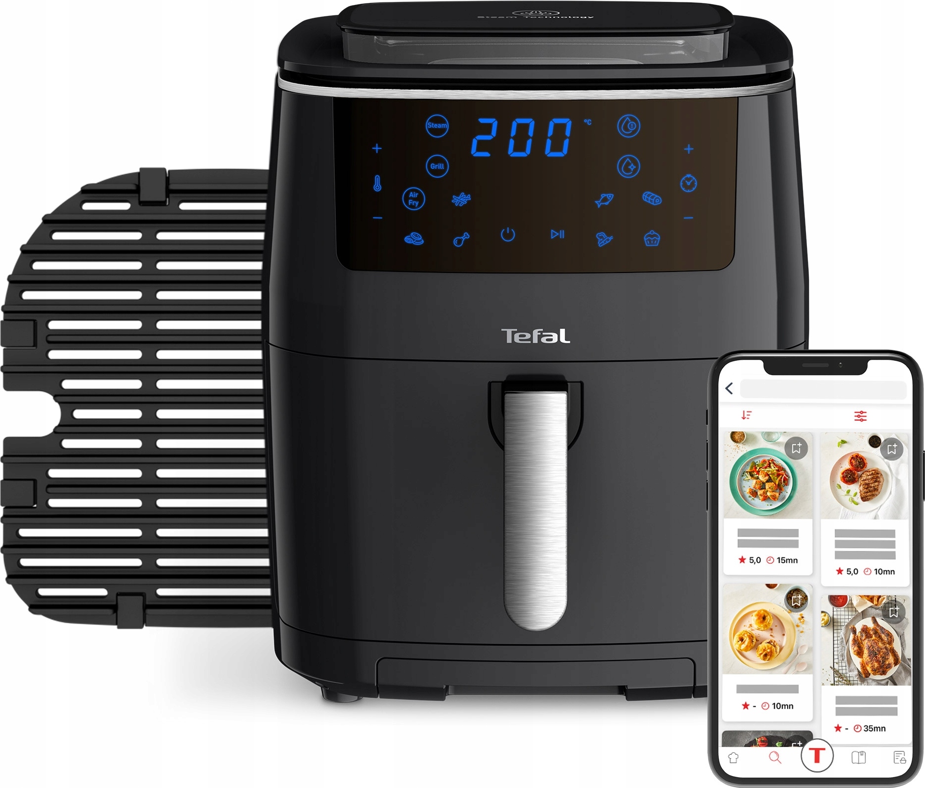 Fettarme Fritteuse Tefal 6,5L mit Grill- und Dampfgarfunktion