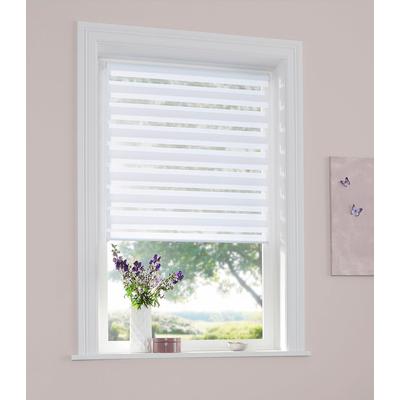 Doppelrollo OTTO HOME "MARANO" Gr. 11, weiß, B:85cm H:150cm, Polyester, Rollos, Fixmaß, Bestseller mit über 7000 4,5-Sterne-Bewertungen, Klemmträgern