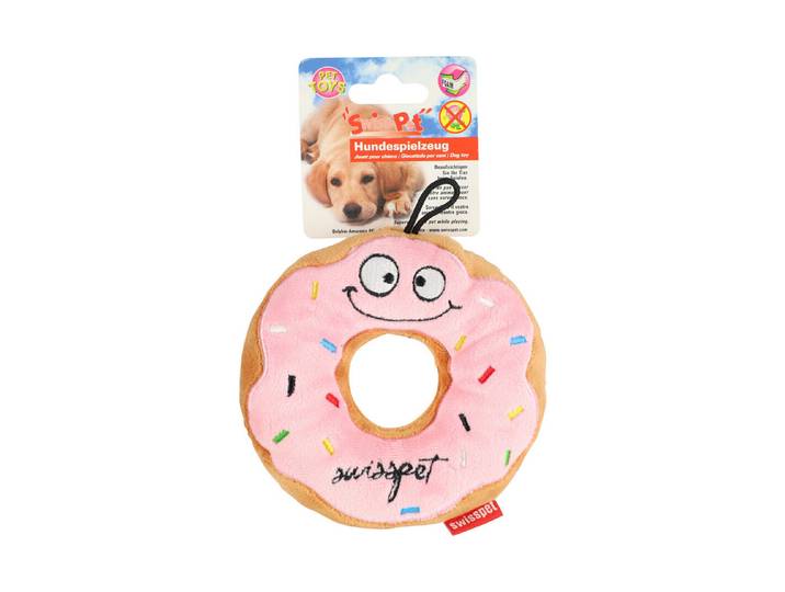 swisspet Plüsch-Donut D=12cm braun/rosa