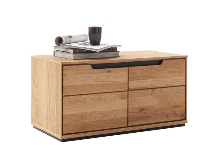 Linea Natura Garderobenbank, Wildeiche, Holzwerkstoff, Wildeiche, furniert, massiv, 79x41x41 cm, FSC Mix, Garderobe, Garderobensets & -serien, Garderoben-Serie