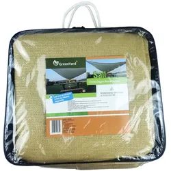 GreenYard Schattierungsnetz Sonnensegel mit luftdurchlässigem PE-Gewebe, ca. 3,6 x 3,6 m