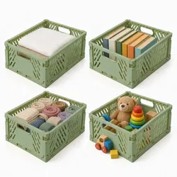 Relaxdays Klappbox 4er Set Grün