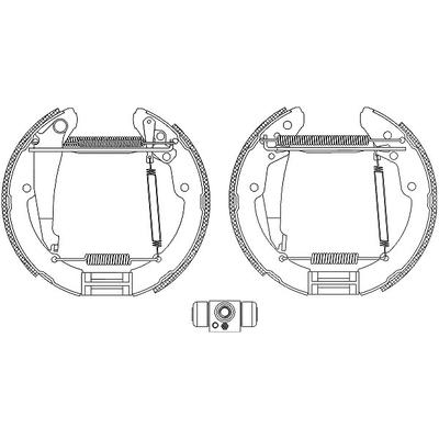 Hella Bremsbackensatz [Hersteller-Nr. 8DB355004-461] für Skoda, VW, Streetscooter