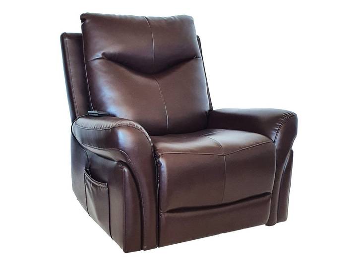 abc HOME Sessel Relaxsessel elektrisch – Aufstehfunktion & Massage – bis 180kg, Braun, Elektrisch